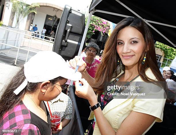 Hostess Argelia Atilano attends the baby looney tunes and Dra. Aliza partnership launch held at Plaza Mexico on September 1, 2009 in Los Angeles,...