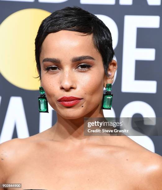 Zoe Kravitz arrives at the 75th Annual Golden Globe Awards at The Beverly Hilton Hotel on January 7, 2018 in Beverly Hills, California.