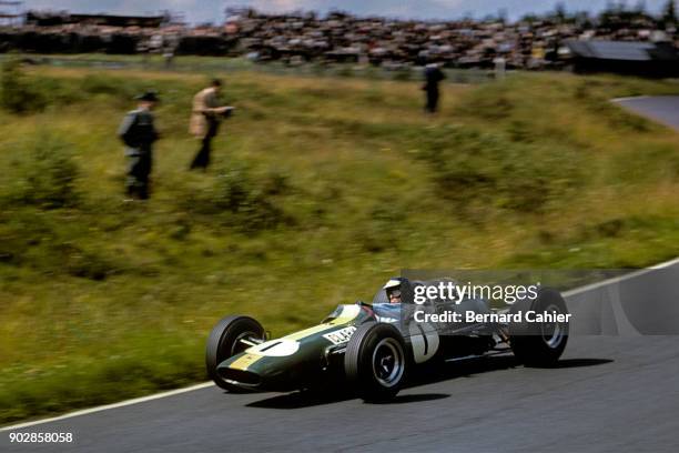 Jim Clark, Lotus-Climax 33, Grand Prix of Germany, Nurburgring, 01 August 1965. Pole position and victory for Jim Clark in the 1965 Grand Prix of...