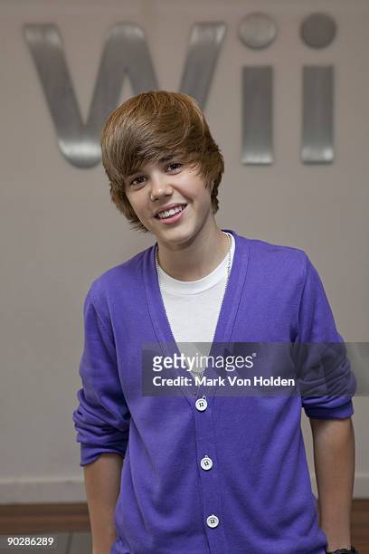 Justin Bieber visits the Nintendo World Store on September 1, 2009 in New York City.