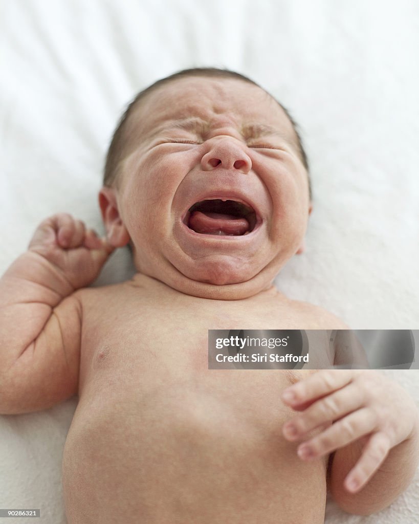 Infant boy crying
