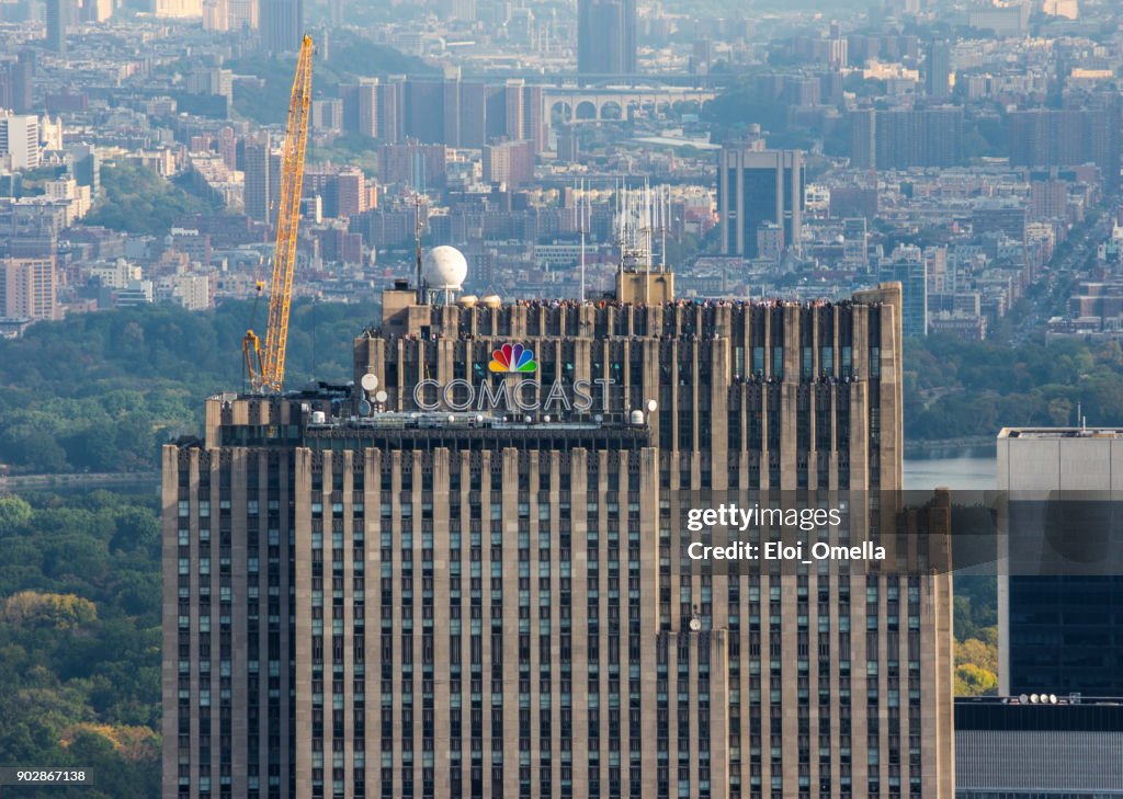 Turister personer top rock observation deck new york