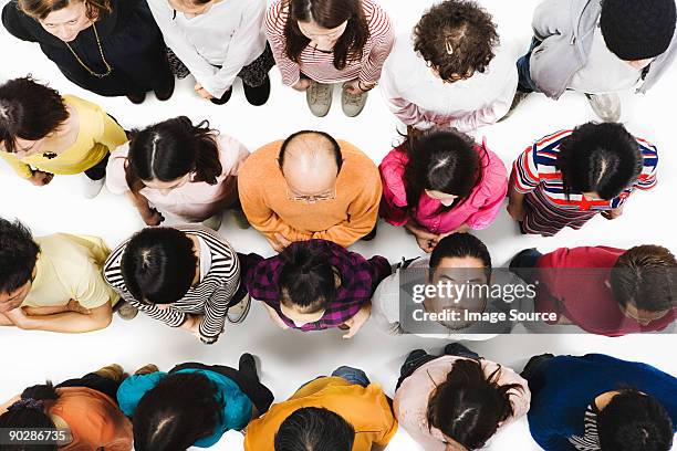 elevated view of people - crowd looking up stock pictures, royalty-free photos & images