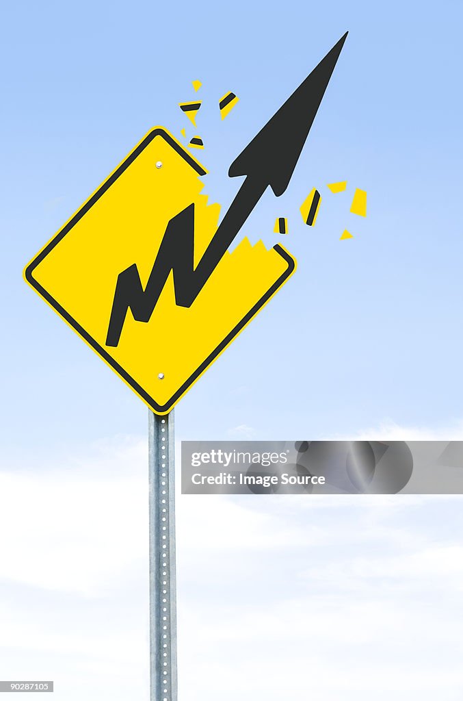 Arrow breaking sign