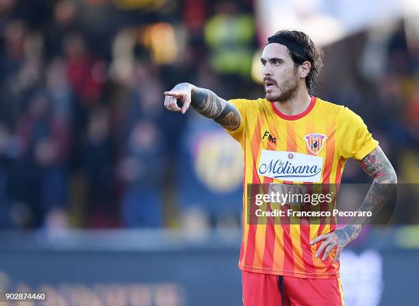 During the serie A match between Benevento Calcio and UC Sampdoria at Stadio Ciro Vigorito on January 6, 2018 in Benevento, Italy.