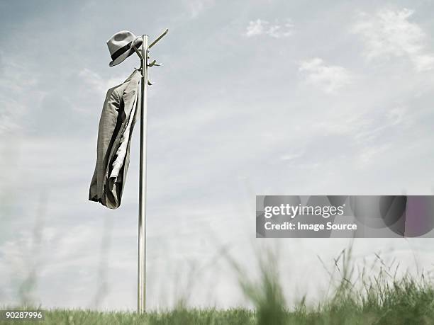 hatstand outdoors - coat rack stock pictures, royalty-free photos & images