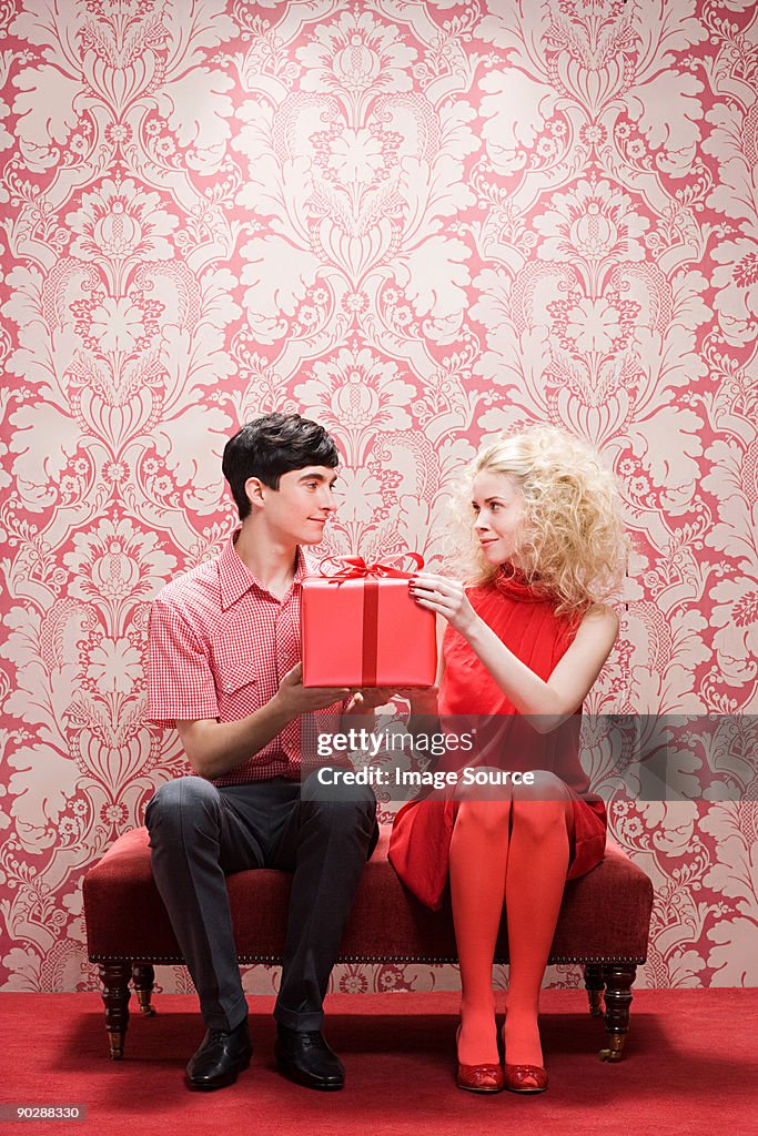 Couple with gift