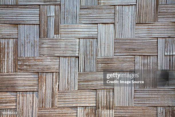 a woven bambus wall - bambus stock pictures, royalty-free photos & images