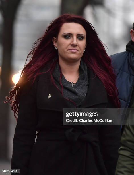 Britain First deputy leader Jayda Fransen appears at Belfast Laganside Magistrates court on January 9, 2018 in Belfast, Northern Ireland. Fransen...