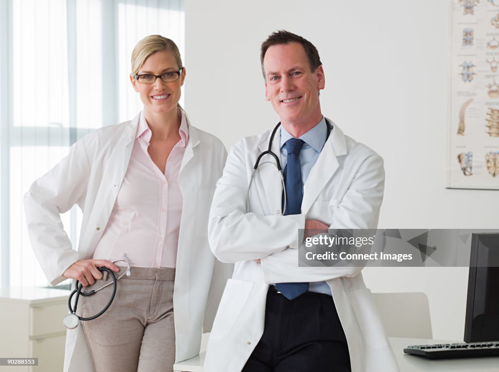 Two doctors in an office