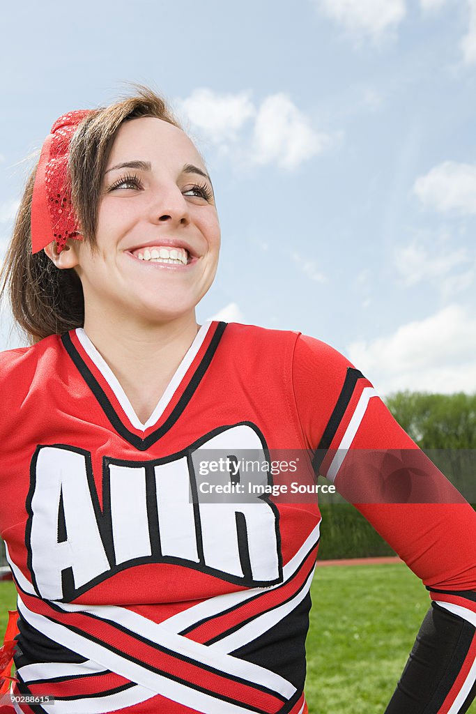 Cheerleader smiling