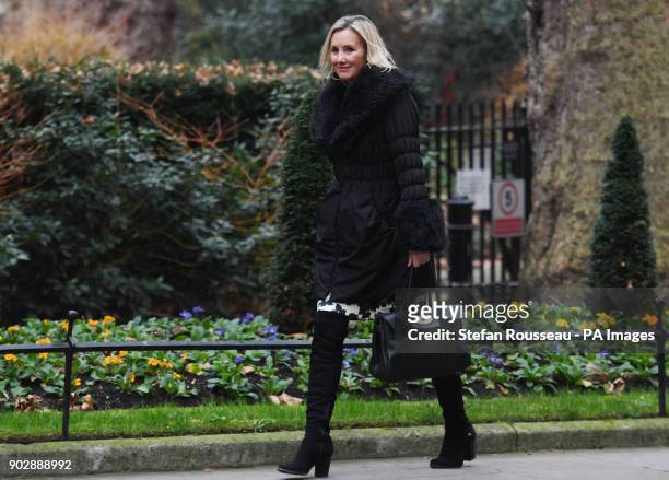 Caroline Dinenage MP arriving in Downing Street, London, as Theresa May continues her Cabinet reshuffle.