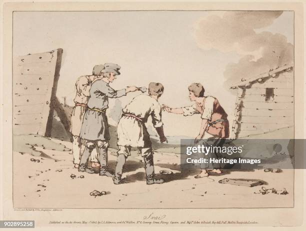Boys playing Knucklebones . Found in the Collection of State Museum of A.S. Pushkin, Moscow.