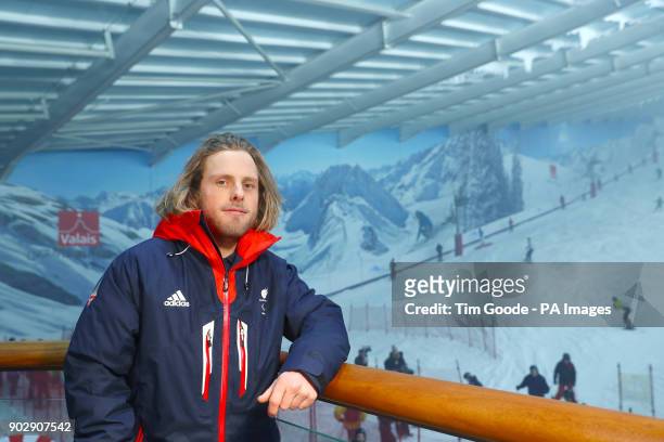 ParalympicsGB snowboarder James Barnes-Miller during the ParalympicsGB 2018 Winter Olympics Alpine Skiing and Snowboard team announcement, at The...