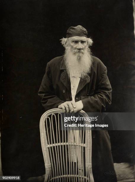 Portrait of the author Count Lev Nikolayevich Tolstoy . Found in the Collection of State Museum of Leo Tolstoy, Moscow.