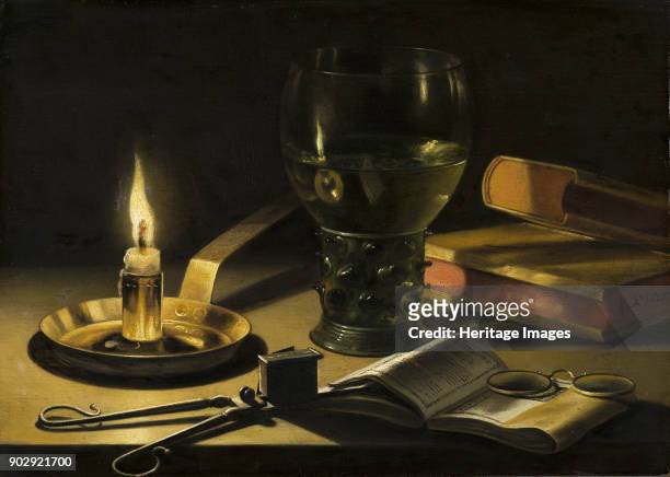 Still Life with a Lighted Candle. Found in the Collection of The Mauritshuis, The Hague.