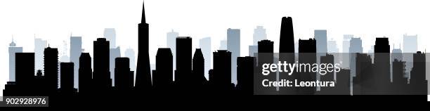 illustrazioni stock, clip art, cartoni animati e icone di tendenza di san fransisco (tutti gli edifici sono completi e spostabili) - silicon valley