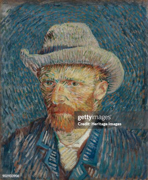 Self-Portrait with Grey Felt Hat. Found in the Collection of Van Gogh Museum, Amsterdam.