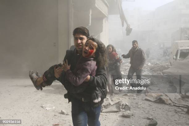 Assad regime's airstrikes over Eastern Goutha Assad regime's airstrikes over Eastern Goutha