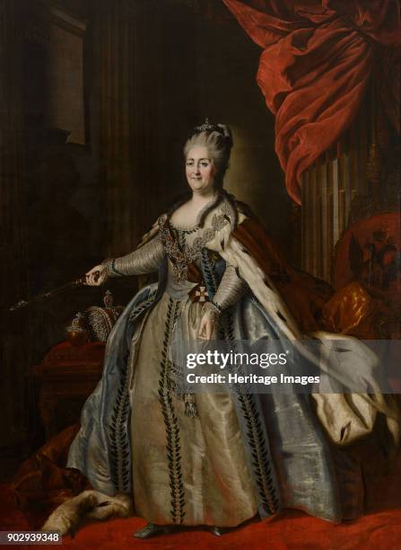 Portrait of Empress Catherine II . Found in the Collection of State A. Radishchev Art Museum, Saratov.