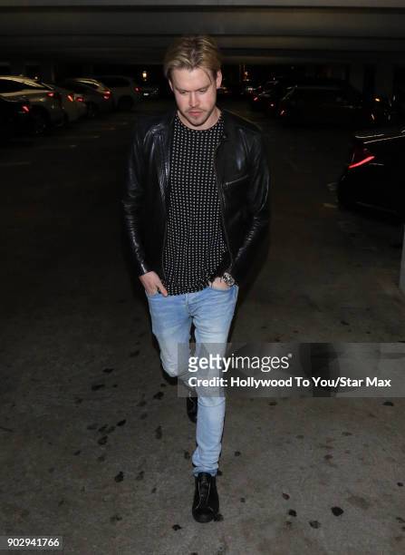 Chord Overstreet is seen on January 8, 2018 in Los Angeles, CA.
