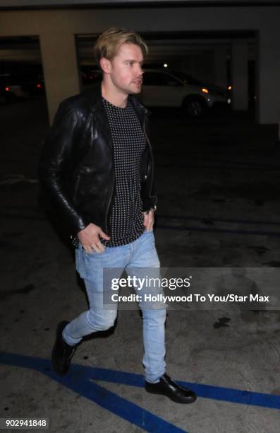 Chord Overstreet is seen on January 8, 2018 in Los Angeles, CA.