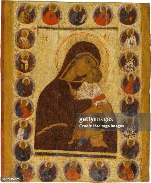 Our Lady of Tenderness with Selected Saints. Found in the Collection of Museum of History and Art, Suzdal.