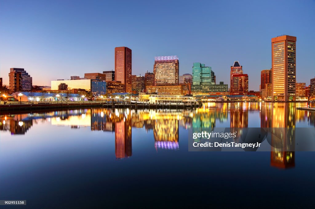 Downtown Baltimore Maryland Skyline