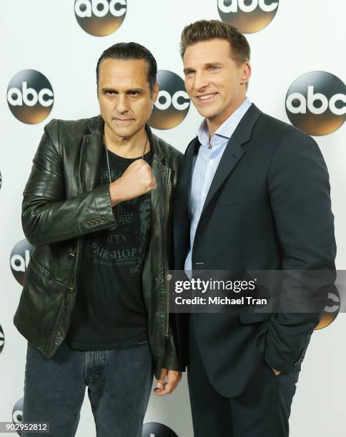 Steve Burton and Maurice Benard attend the Disney ABC Television Group hosts TCA Winter Press Tour 2018 held at The Langham Huntington on January 8,...