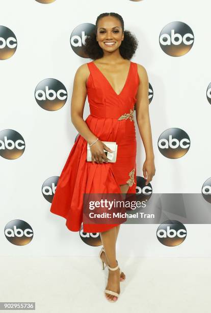 Mekia Cox attends the Disney ABC Television Group hosts TCA Winter Press Tour 2018 held at The Langham Huntington on January 8, 2018 in Pasadena,...