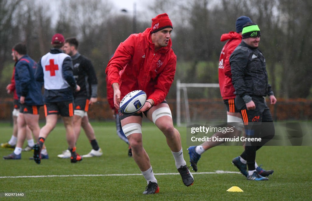 Munster Rugby Squad Training and Press Conference