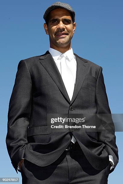 Michael O'Loughlin poses for photograph during Gai Waterhouse's "Mad Hatter's" Birthday Party at Royal Randwick Racecourse on September 2, 2009 in...