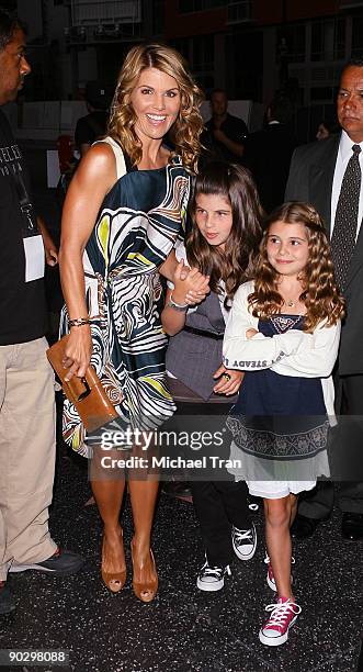 Lori Loughlin and her daughters arrive to premiere of season 2 screening of "90210" held at The Ricardo Montalban Theatre on September 1, 2009 in...