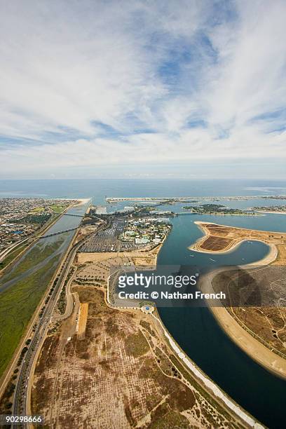 aerial view san diego - sea world stock pictures, royalty-free photos & images