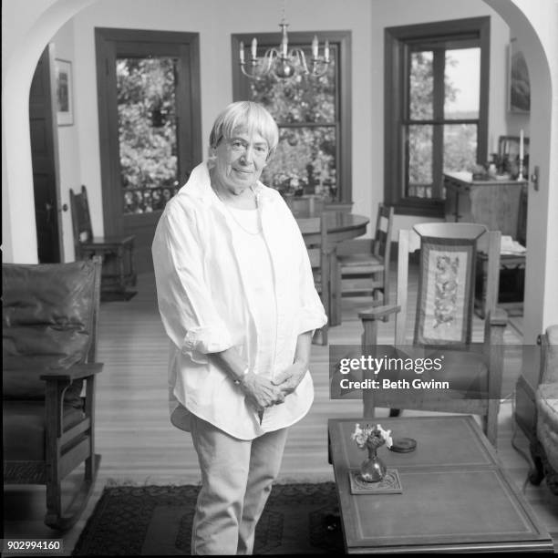 Science Fiction Writer Ursula K. Le Guin poses for portrait in her house on July 5, 2001 in Portland, Oregon.