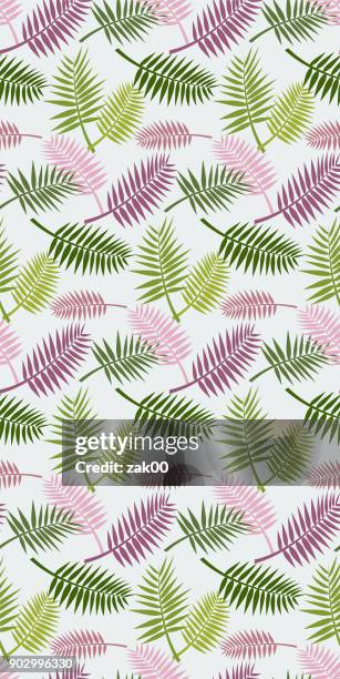 seamless palm background - leaf pattern stock illustrations