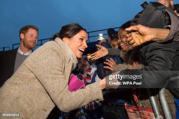 Meghan Markle meets members of the public following a visit to Reprezent 107.3FM in Pop Brixton on January 9, 2018 in London, England. The Reprezent...