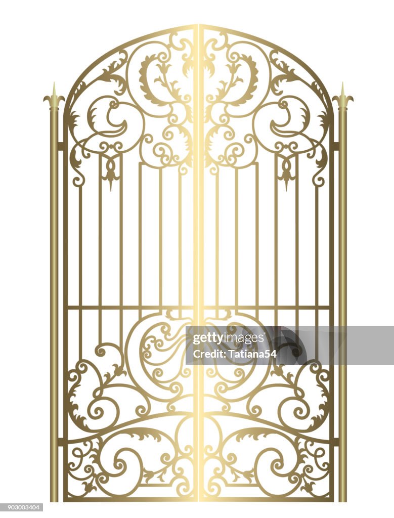 Forged Gate Vector Forged Metal Gate High-Res Vector Graphic - Getty Images