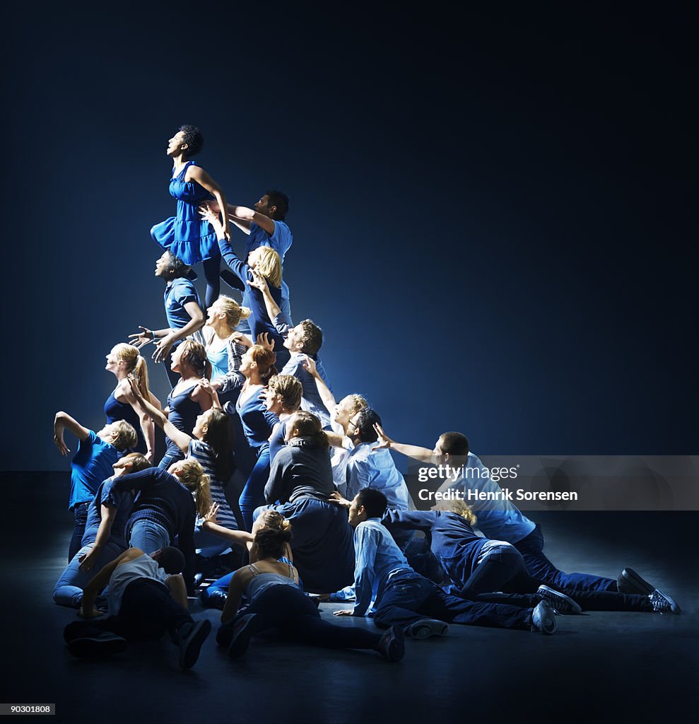 Human pyramid