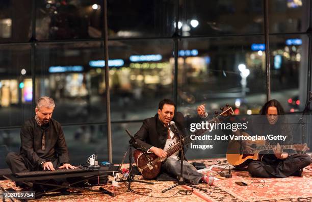 Members of the group Melodic Intersect perform during the South Asian Music and Arts Association's Indo-Jazz Festival in the Appel Room of Frederick...