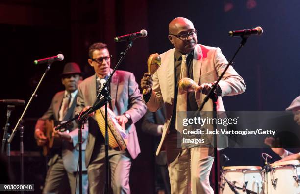 Cuban Son cubano group Septeto Santiaguero performs during GlobalFest 2017 on Webster Hall's Ballroom Stage, New York, New York, January 8, 2017....