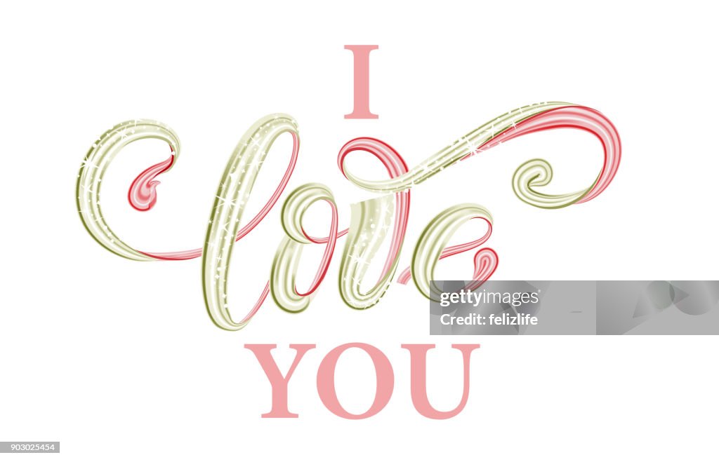 Khert Lettering Hand Drawn Heart With Paint Love Lettering High-Res Vector Graphic ...