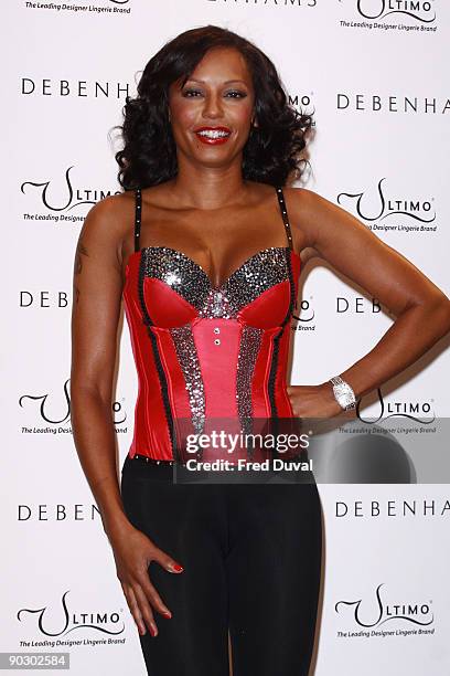 Mel B attends photocall to celebrate Ultimo's 10th birthday at Debenhams on September 2, 2009 in London, England.