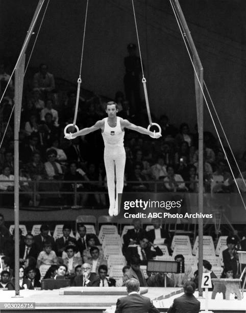 Gymnastics - 10/12-10/27/68 Russian gymnast Mikhail Voronin competed for the Soviet Union in the Men's artistic gymnastics at the 1968 Summer...