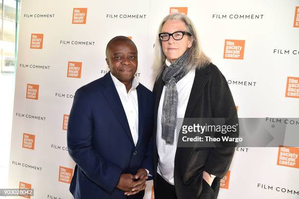 Yance Ford and Joslyn Barnes attend the 2018 Film Society Of Lincoln Center & Film Comment Luncheon at Lincoln Ristorante on January 9, 2018 in New...