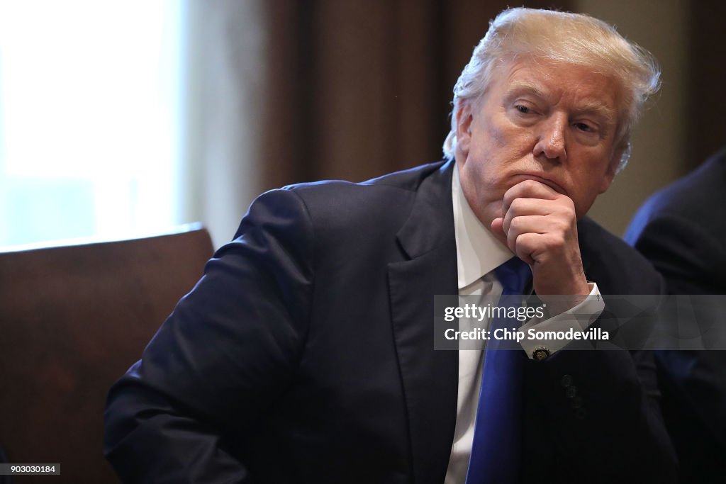 President Trump Meets With Bipartisan Group Of Senators On Immigration