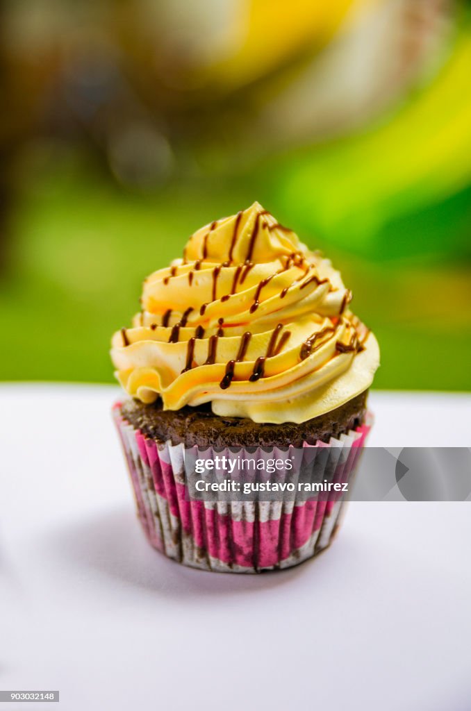 Pineapple and passion cupcake