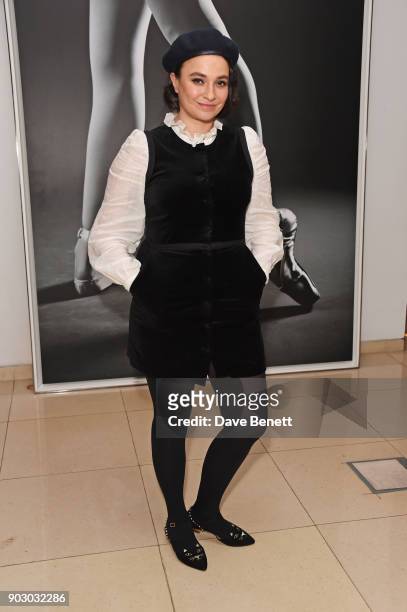 Gizzi Erskine attends the opening night drinks reception for the English National Ballet's "Song Of The Earth / La Sylphide" at St Martins Lane on...