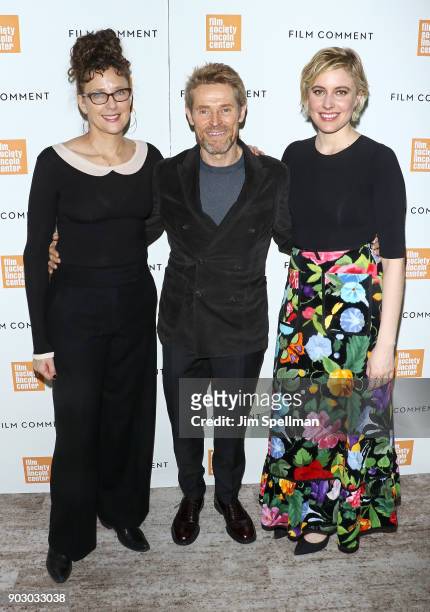 Writer/director Rebecca Miller, actor Willem Dafoe and director/actress Greta Gerwig attend the 2018 Film Society of Lincoln Center and Film Comment...