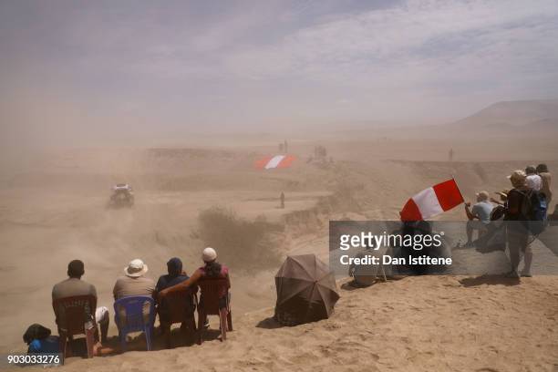 Eric Bernard of France and BUGGY Sodicars drives with co-driver Alexandre Vigneau of France in the BUGGY BV2-1 Proto Sodicars Racing Buggy car in the...